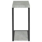 Beck Engineered Wood C-Shape Sofa Side Table Cement | Grey | Cement | 902933