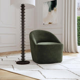 Leon Upholstered Barrel Accent Swivel Chair Hunter Green | King | Green | Hunter Green | 903075