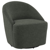 Leon Upholstered Barrel Accent Swivel Chair Hunter Green | King | Green | Hunter Green | 903075