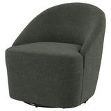 Leon Upholstered Barrel Accent Swivel Chair Hunter Green | King | Green | Hunter Green | 903075