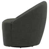 Leon Upholstered Barrel Accent Swivel Chair Hunter Green | King | Green | Hunter Green | 903075