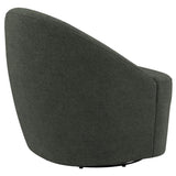 Leon Upholstered Barrel Accent Swivel Chair Hunter Green | King | Green | Hunter Green | 903075