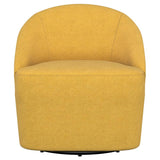 Leon Upholstered Barrel Accent Swivel Chair Mustard Yellow | King | Yellow | Mustard Yellow | 903076