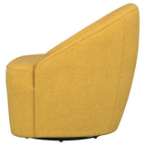 Leon Upholstered Barrel Accent Swivel Chair Mustard Yellow | King | Yellow | Mustard Yellow | 903076