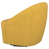Leon Upholstered Barrel Accent Swivel Chair Mustard Yellow | King | Yellow | Mustard Yellow | 903076
