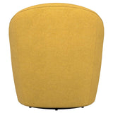 Leon Upholstered Barrel Accent Swivel Chair Mustard Yellow | King | Yellow | Mustard Yellow | 903076