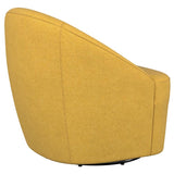 Leon Upholstered Barrel Accent Swivel Chair Mustard Yellow | King | Yellow | Mustard Yellow | 903076