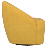 Leon Upholstered Barrel Accent Swivel Chair Mustard Yellow | King | Yellow | Mustard Yellow | 903076
