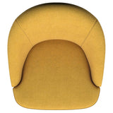 Leon Upholstered Barrel Accent Swivel Chair Mustard Yellow | King | Yellow | Mustard Yellow | 903076