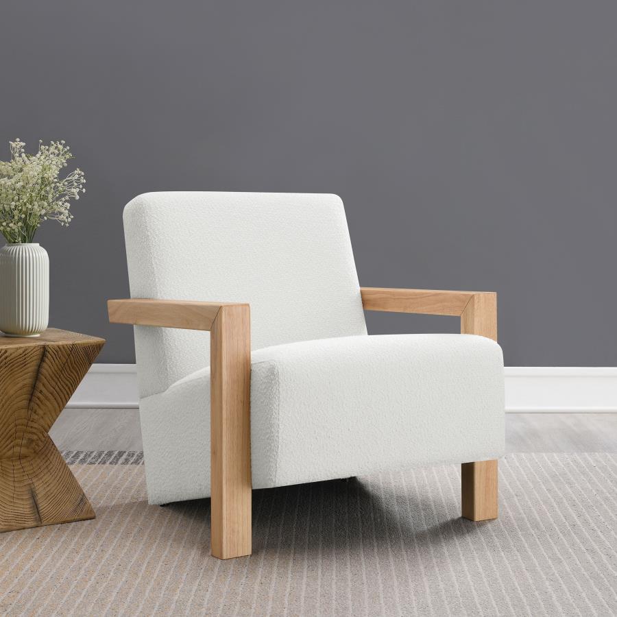 Fitzroy Boucle Upholstered Accent Arm Chair Ivory | King | Ivory | 903094