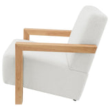 Fitzroy Boucle Upholstered Accent Arm Chair Ivory | King | Ivory | 903094