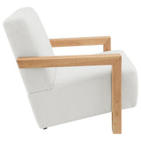 Fitzroy Boucle Upholstered Accent Arm Chair Ivory | King | Ivory | 903094