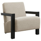 Fitzroy Boucle Upholstered Accent Arm Chair Latte | King | Beige | Latte | 903095