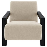 Fitzroy Boucle Upholstered Accent Arm Chair Latte | King | Beige | Latte | 903095