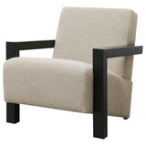 Fitzroy Boucle Upholstered Accent Arm Chair Latte | King | Beige | Latte | 903095