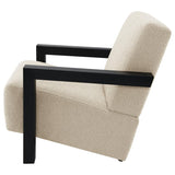 Fitzroy Boucle Upholstered Accent Arm Chair Latte | King | Beige | Latte | 903095
