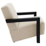 Fitzroy Boucle Upholstered Accent Arm Chair Latte | King | Beige | Latte | 903095