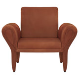 Liana Upholstered Roll Arm Accent Armchair Rust Orange | King | Brown | Rust | 903150