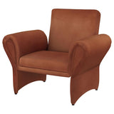 Liana Upholstered Roll Arm Accent Armchair Rust Orange | King | Brown | Rust | 903150