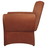 Liana Upholstered Roll Arm Accent Armchair Rust Orange | King | Brown | Rust | 903150