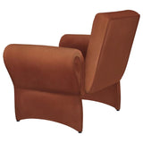 Liana Upholstered Roll Arm Accent Armchair Rust Orange | King | Brown | Rust | 903150