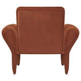 Liana Upholstered Roll Arm Accent Armchair Rust Orange | King | Brown | Rust | 903150
