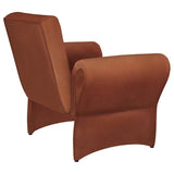 Liana Upholstered Roll Arm Accent Armchair Rust Orange | King | Brown | Rust | 903150