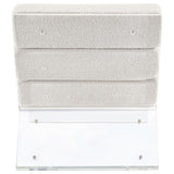 Serreta Boucle Upholstered Armless Acrylic Chair Ivory | Ivory | 903161