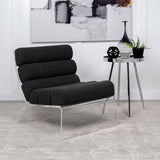 Serreta Boucle Upholstered Armless Acrylic Chair Black | Black | 903162