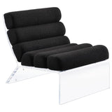 Serreta Boucle Upholstered Armless Acrylic Chair Black | Black | 903162