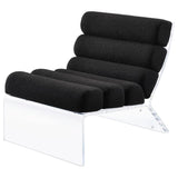 Serreta Boucle Upholstered Armless Acrylic Chair Black | Black | 903162