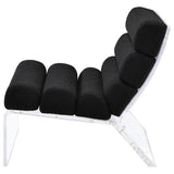 Serreta Boucle Upholstered Armless Acrylic Chair Black | Black | 903162