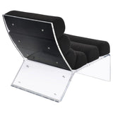 Serreta Boucle Upholstered Armless Acrylic Chair Black | Black | 903162