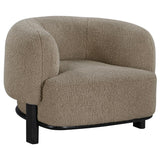 Lawler Upholstered Barrel Back Accent Chair Brown and Black | Brown | Brown / Black | 903170