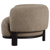 Lawler Upholstered Barrel Back Accent Chair Brown and Black | Brown | Brown / Black | 903170