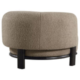 Lawler Upholstered Barrel Back Accent Chair Brown and Black | Brown | Brown / Black | 903170