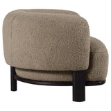 Lawler Upholstered Barrel Back Accent Chair Brown and Black | Brown | Brown / Black | 903170