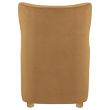 Thornton Velvet Upholstered Wingback Lounge Accent Chair Cognac