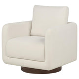 Iris Fabric Upholstered Swivel Accent Chair Ivory | Ivory | 903255