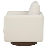 Iris Fabric Upholstered Swivel Accent Chair Ivory | Ivory | 903255