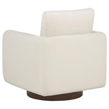Iris Fabric Upholstered Swivel Accent Chair Ivory | Ivory | 903255