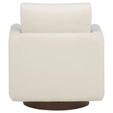 Iris Fabric Upholstered Swivel Accent Chair Ivory | Ivory | 903255
