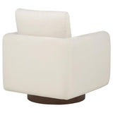 Iris Fabric Upholstered Swivel Accent Chair Ivory | Ivory | 903255