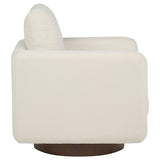 Iris Fabric Upholstered Swivel Accent Chair Ivory | Ivory | 903255