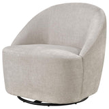 Leon Chenille Upholstered Swivel Accent Chair Beige | Full | Beige | Greige | 903411