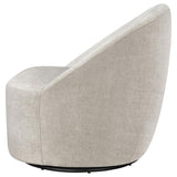 Leon Chenille Upholstered Swivel Accent Chair Beige | Full | Beige | Greige | 903411