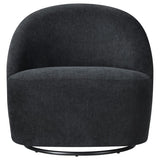 Leon Chenille Upholstered Swivel Accent Chair Black | Full | Black | 903413