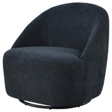 Leon Chenille Upholstered Swivel Accent Chair Black | Full | Black | 903413