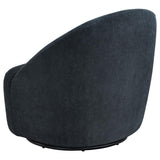 Leon Chenille Upholstered Swivel Accent Chair Black | Full | Black | 903413