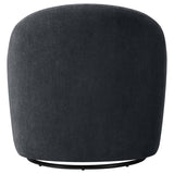 Leon Chenille Upholstered Swivel Accent Chair Black | Full | Black | 903413